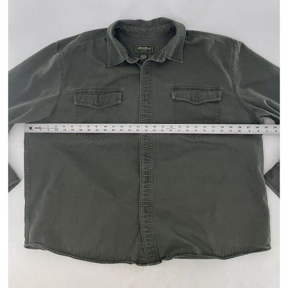 Eddie Bauer Men's Casual Button Down Shirt - Olive Green - Picture 8 of 10